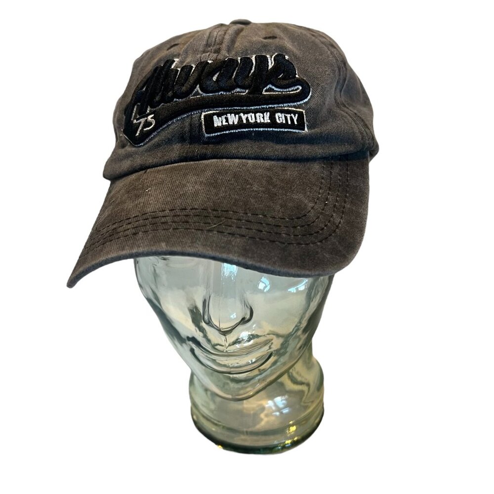 Always '75 New York City Hat Dark Grey with Black and White Letters